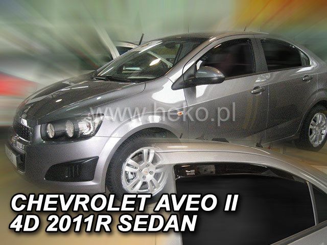 Ανεμοθραύστες για Chevrolet Aveo (2011+) sedan  – 4 τμχ. εμπρός και πίσω