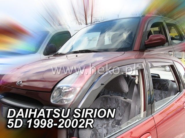 Ανεμοθραύστες για Daihatsu Sirion (1998-2005) 5 πορτο – 4 τμχ. εμπρός και πίσω