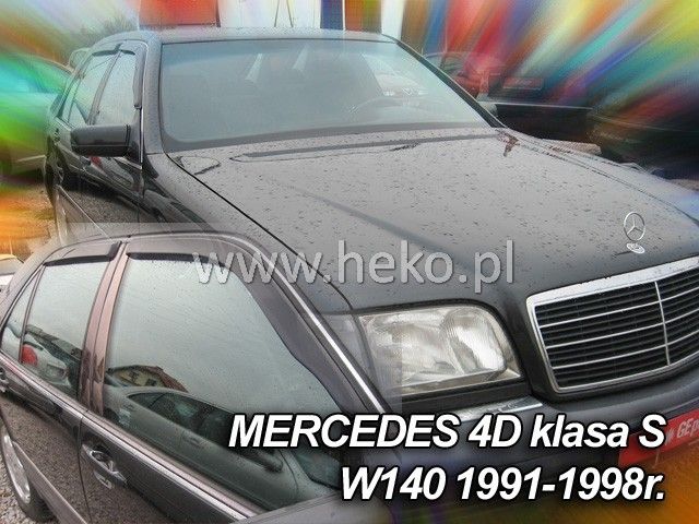 Ανεμοθραύστες για Mercedes S-Class W140  (1991-1998) sedan – 4 τμχ. εμπρός και πίσω