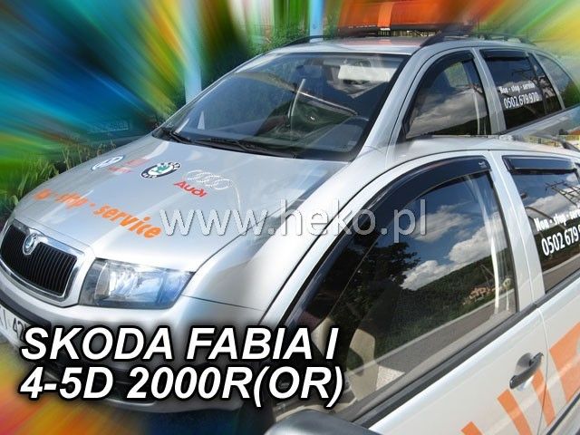 Ανεμοθραύστες για Skoda Fabia (2000-2007) 4/5 πορτο- 2 τμχ εμπρός αυτοκόλλητοι