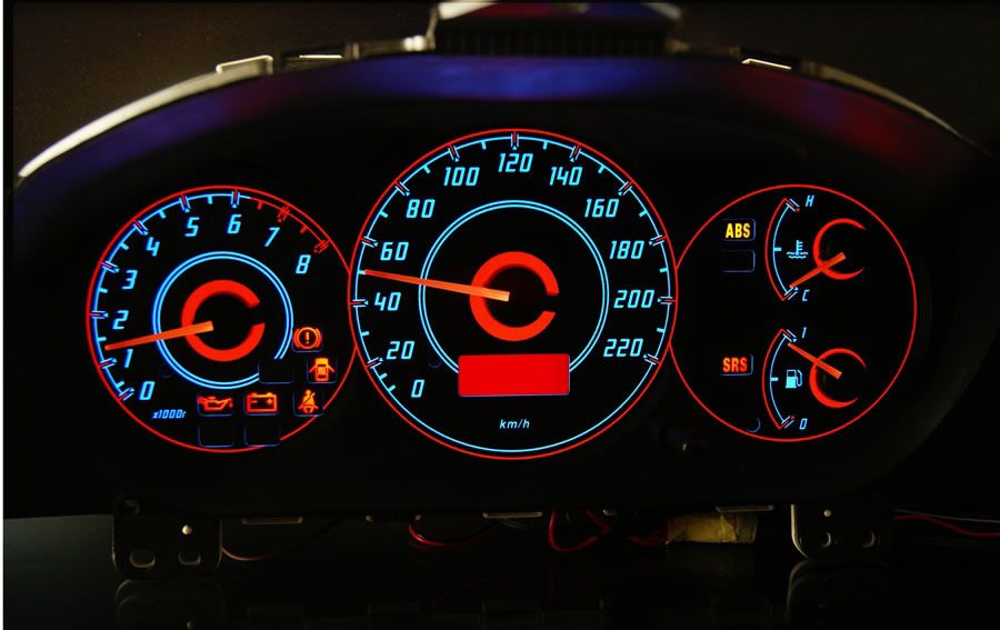 Φωτιζόμενα όργανα ταμπλό για Honda Civic / Type R (2001-2005) – design 1
